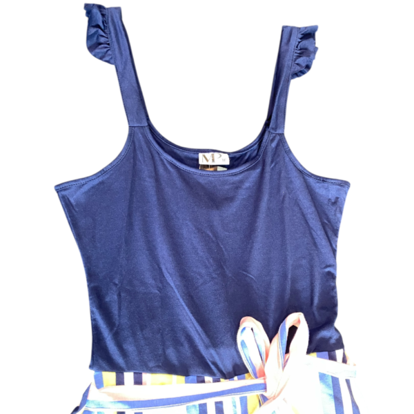 Enterizo En Short Azul a Rayas - Image 3