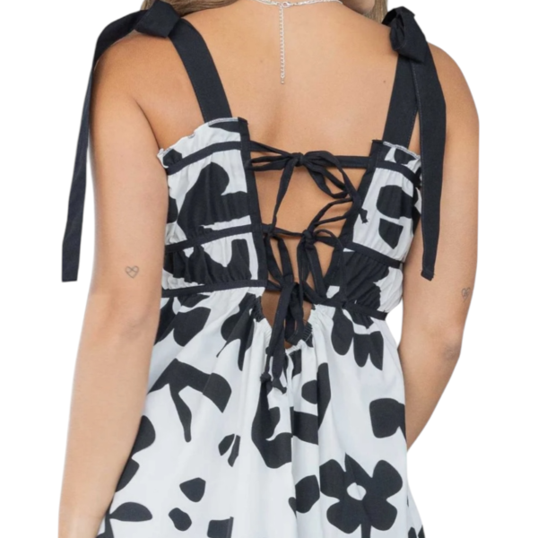 Vestido Blanco Largo Estampado - Image 2