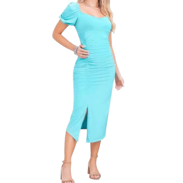 Vestido Largo Azul Turquesa