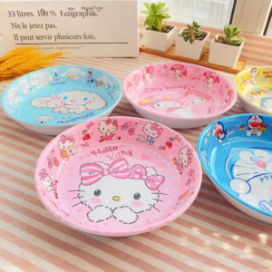 Plato De Hello kitty, Cinnamoroll y Kuromi