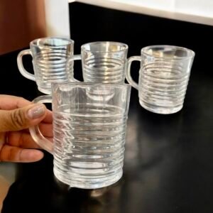Tazas De Vidrio Con Diseño Acanalado