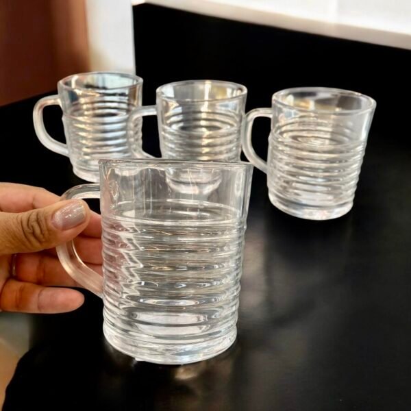 Tazas De Vidrio Con Diseño Acanalado
