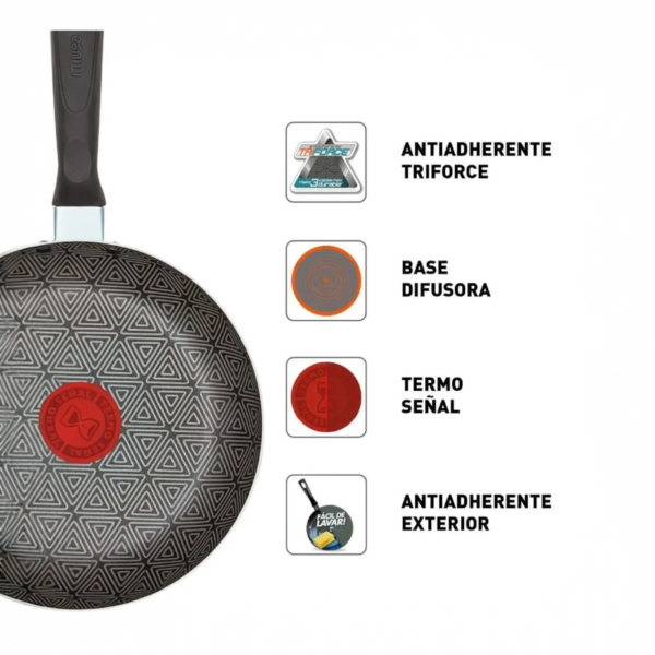 Combo IMUSA Perol 10 cm + Cacerola 16 cm con Tapa de Vidrio + Sartén 20 cm Antiadherente Talent - Image 5