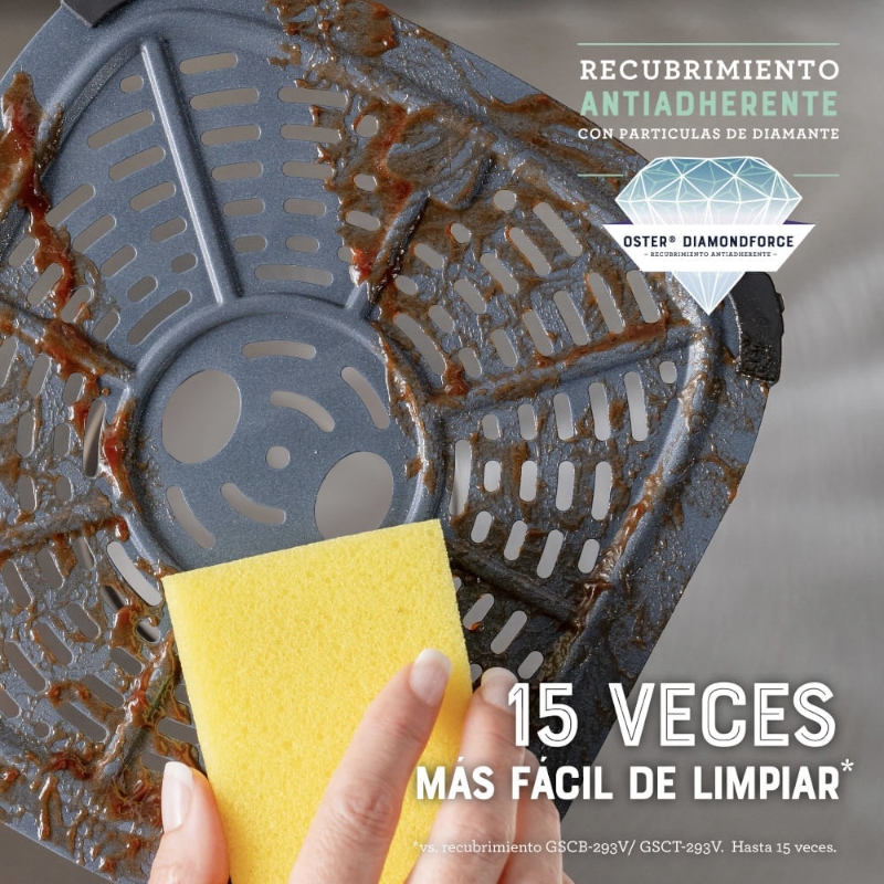 Freidora De Aire Manual Oster® Diamondforce, 4l Ckstaf401mdf Color Negro 110V - Image 3