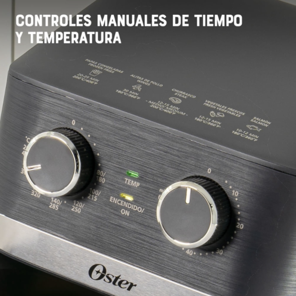 Freidora De Aire Manual Oster® Diamondforce, 4l Ckstaf401mdf Color Negro 110V - Image 2