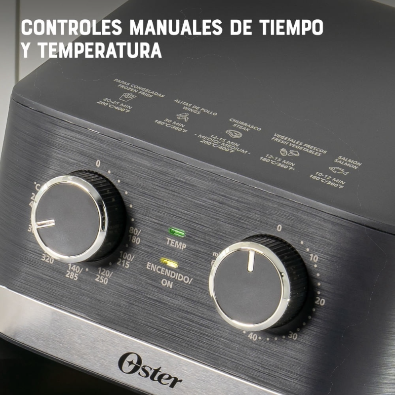 Freidora De Aire Manual Oster® Diamondforce, 4l Ckstaf401mdf Color Negro 110V - Image 2