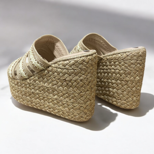 Sandalias Plataforma Étnicas Con Bordado En Mostacilla - Image 3