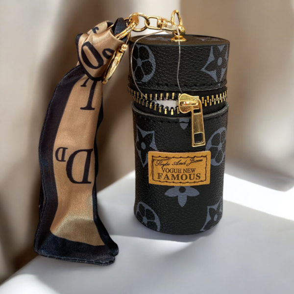 Monedero Cilíndrico De Lujo Y Pañuelo Decorativo