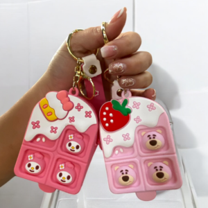 Monedero Pop It Helado - Diseño Oso Y Conejito