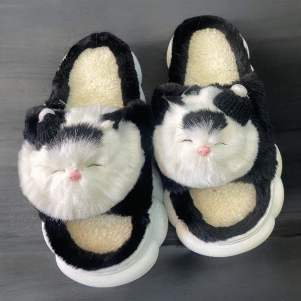 Babuchas Abiertas de Gatitos Dormilones (Tallas 36 a 41)