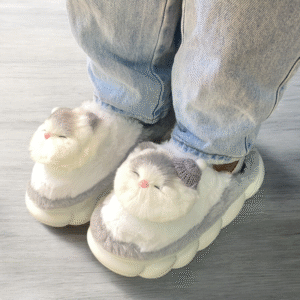 Babuchas Cerradas de Gatitos Dormilones (Tallas 36 a 41)