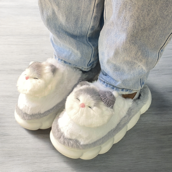 Babuchas Cerradas de Gatitos Dormilones (Tallas 36 a 41)