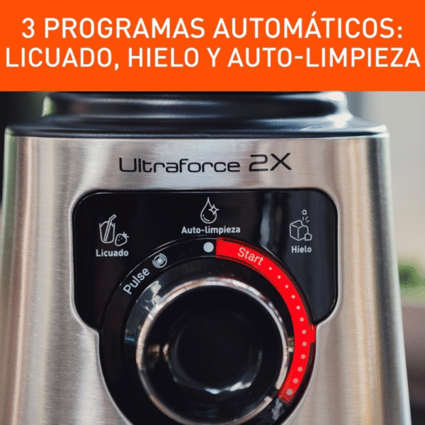 Licuadora IMUSA Ultraforce 2X, 1100W, Vaso Vidrio 2L, Picatodo y Molino - Image 5