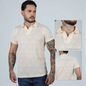 Camisa Tejida Vintage Marfil