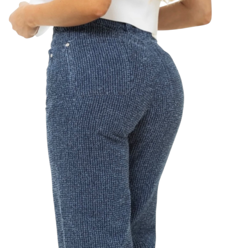 Jean Wide Leg Texturizado Azul Oscuro - Image 3