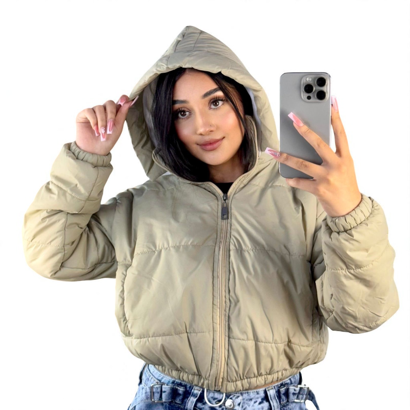Chaqueta Puffy Impermeable con Capota - Image 2