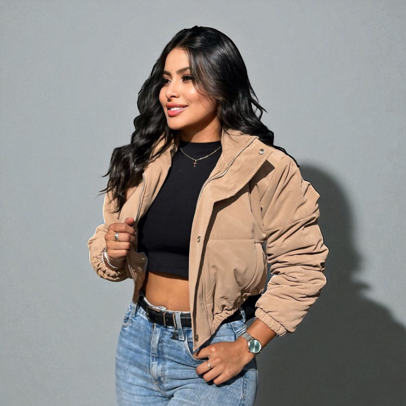 Chaqueta Gamuza Soft Touch - Estilo Puffer - Image 2