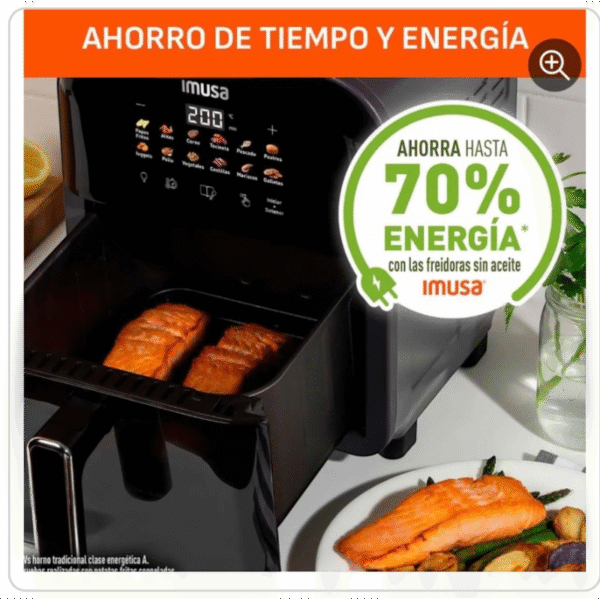 Freidora de Aire IMUSA Easy Fry Turbo 6L, Tecnología Infra Heat - Image 7