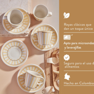 Set Té Corona 4 puestos 180Ml