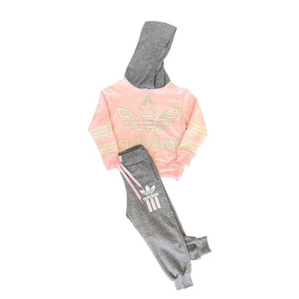 Conjunto Deportivo para Niña Rosado y Gris 🌸👟 - Image 3