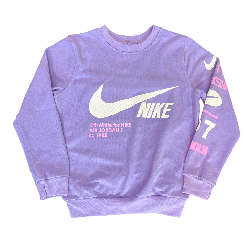 Conjunto Deportivo Infantil Nike Lila y Gris - Image 3