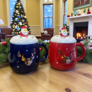 Taza Navideña Santa con Reno 🎅🦌