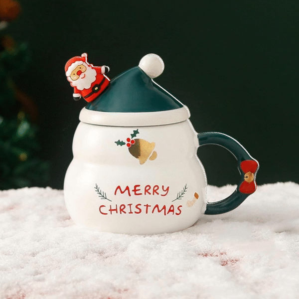 Taza Navideña con Sombrero y Santa 🎅☕ - Image 3