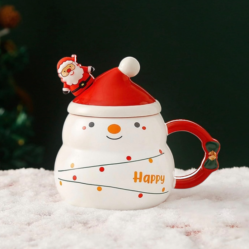 Taza Navideña con Sombrero y Santa 🎅☕ - Image 2
