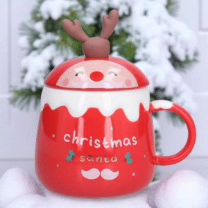 Taza Navideña Reno Santa 🎅🦌