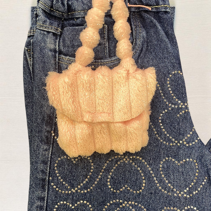 Jean Bota Ancha Mini Hearts para Niña - Image 4