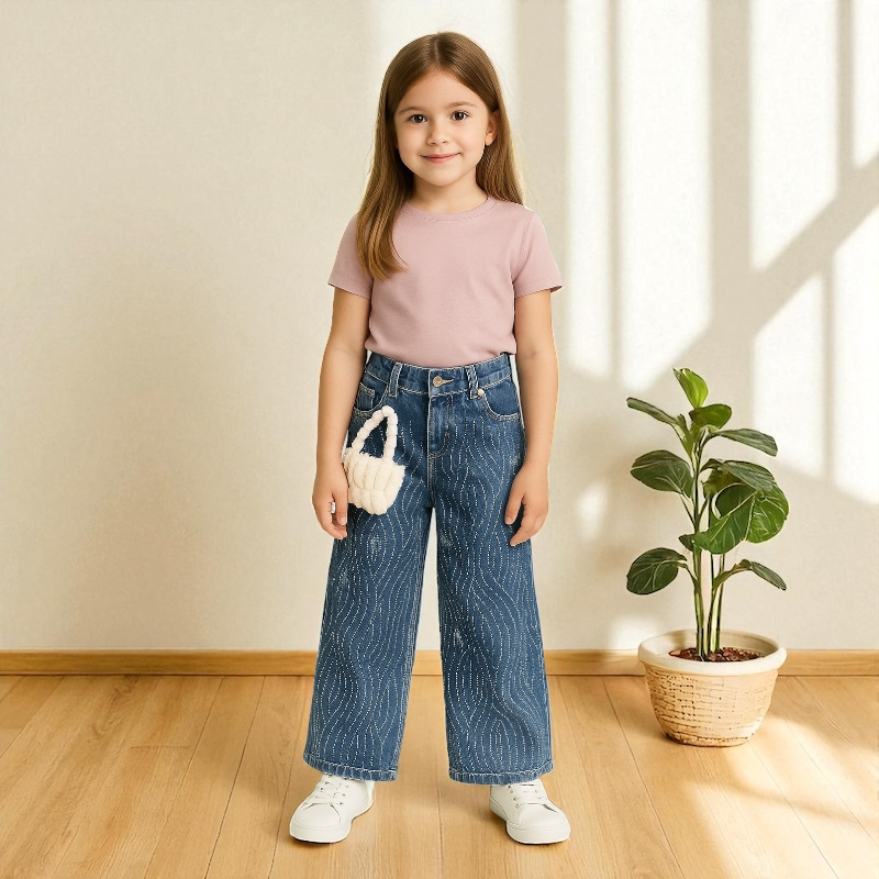 Jean Ancho Brilli Girl para Niña