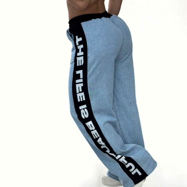 Jeans Wide Leg “Life is Beautiful” - Image 6