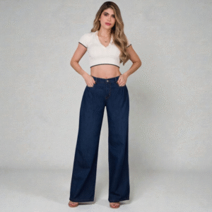 Jean Wide Straight Azul Oscuro