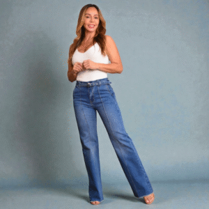 Jean Wide Leg Doble Pretina