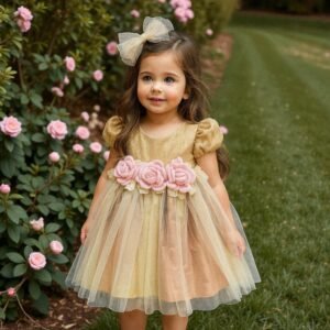 Vestido Elegante Floral en Tul - Junior
