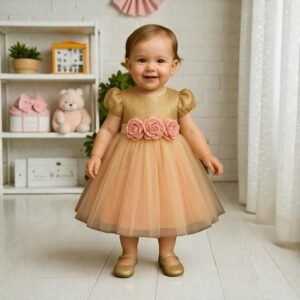 Vestido Elegante Floral en Tul - Bebé