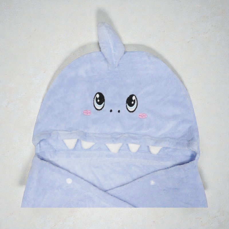 Toalla Infantil Con Capucha Tiburón