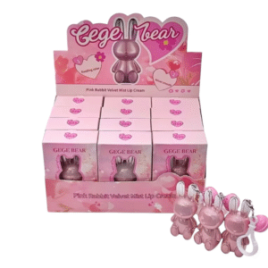 Brillo Labial Mate Velvet su diseño de Llavero Conejito Rosa