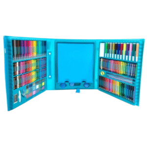 Set Artístico Infantil 208 Piezas Multicolor – Estuche Completo en Rosado o Azul