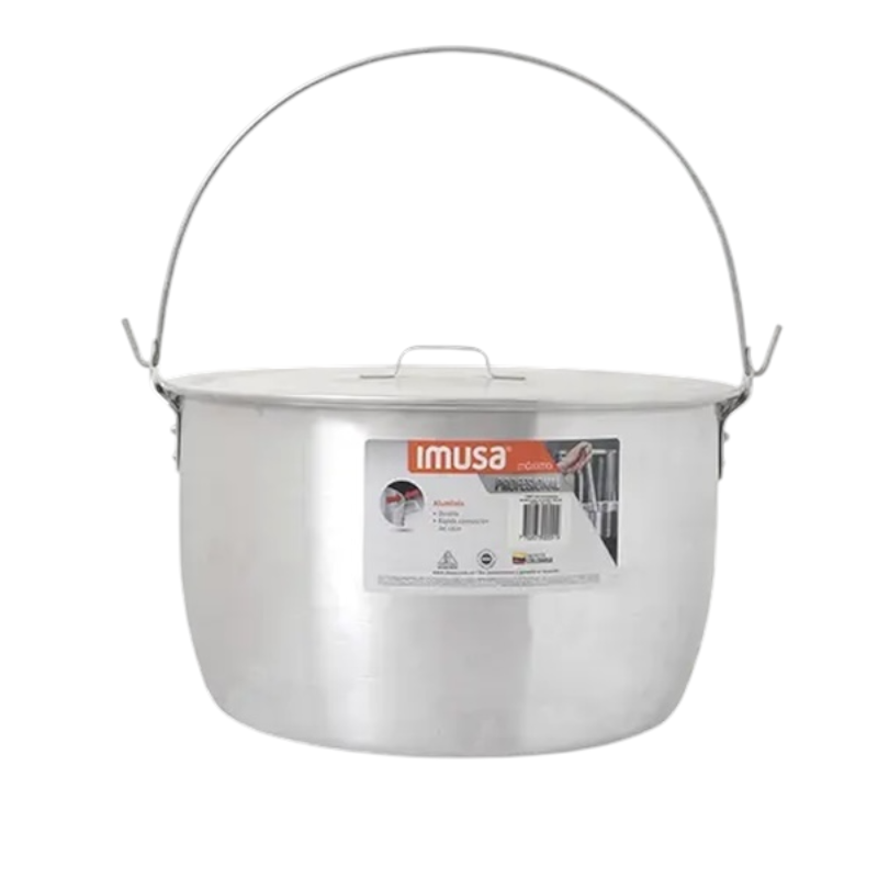 Olla 26 cm en aluminio 8 litros ovalada con aro Imusa