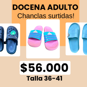 Docena de Chanclas Adulto Surtidas – Modelos Deportivos y Casual