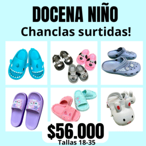 Docena de Chanclas Niño Surtidas – Diseños Divertidos