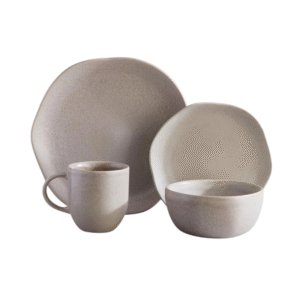Vajilla Corona Concreto 4 Puestos 16 Piezas