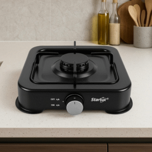 Fogón a Gas Portátil 1 Puesto Negro Compacto
