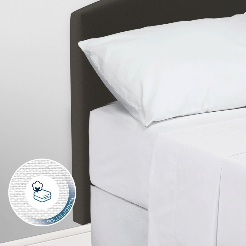 Sábana Lisa Blanca para Cama King