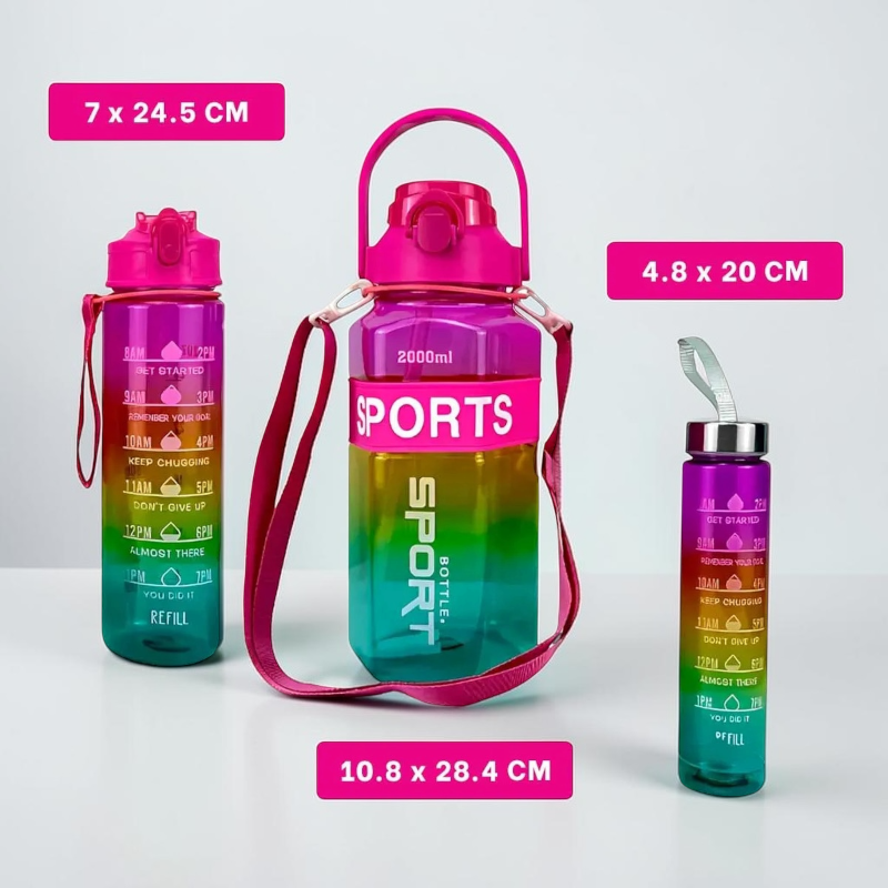 Set de Botellas Deportivas Gradient x3 - Image 3