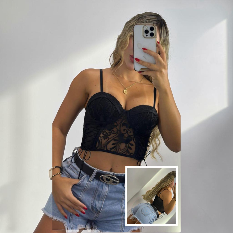 Corset Encaje Negro