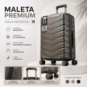 MALETA NEGRA PASATA DURA 15KG