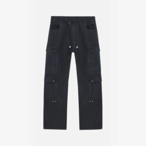 Pantalón Cargo Negro con Bolsillos Utilitarios  Y/OUT