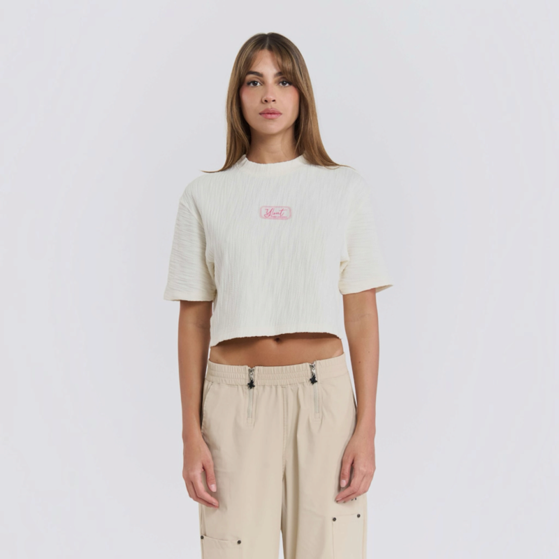 Camiseta Crop Top Blanco Hueso - Image 2